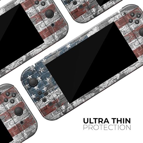 Design Skinz - Compatible with Nintendo Switch OLED Dock Only - Skin Decal Protective Scratch-Resistant Removable Vinyl Wrap Cover - Vintage USA Flag in Saudi Arabia