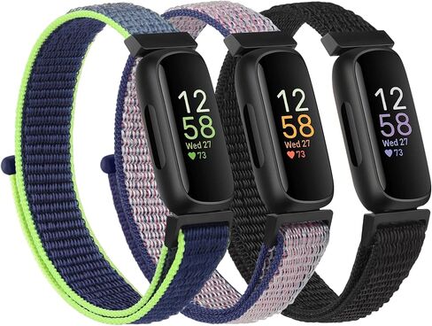 3 عبوات من أربطة النايلون من أجل Fitbit Inspire 3 أساور للنساء والرجال، سوار معصم رياضي قابل للتعديل من النايلون وأشرطة بديلة لـ Fitbit Inspire 3 لتتبع اللياقة البدنية in Saudi Arabia