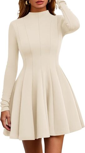 Prettygarden Fall Dresses for Women Elegant Symy 2025 Disual Long Sleeve Swing a Line Shulk Short Homecoming Party Bress in Saudi Arabia