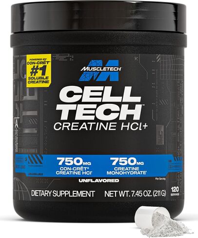 MuscleTech Cell-Tech Creactor | Creatine HCl Formula | Muscle Builder for Men & Women | Creatine HCl + Free-Acid Creatine Supplements | Fruit Punch Extreme, 120 Servings in Saudi Arabia
