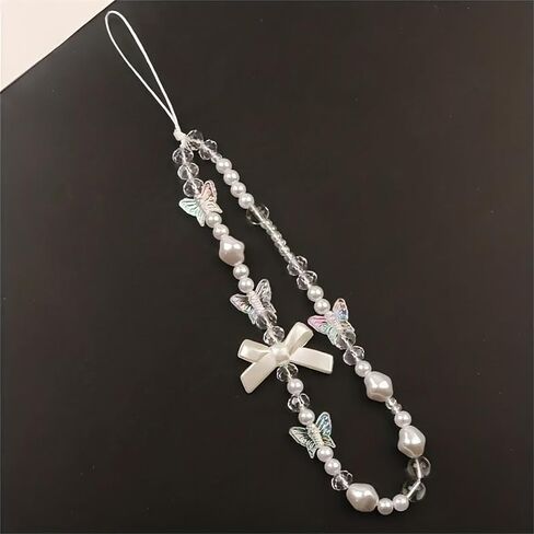 1Pc Phone charms White Ribbon Mobile Phone Chain in Saudi Arabia