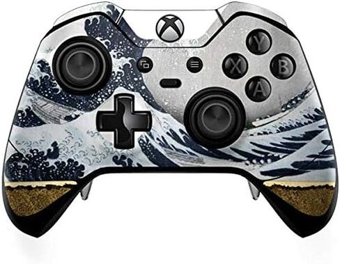 Skinit Decal Gaming Skin Compatible with Xbox One Elite Controller - Officially Licensed Bridgeman Art The Great Wave Off Kanagawa Design in Saudi Arabia