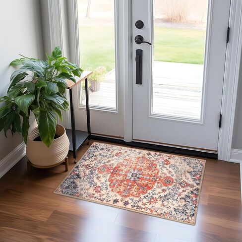 Black and White Checkered Rug – 27.5"x44.5" Buffalo Plaid Outdoor Rug – Durable Material, Easy-to-Clean, Trendy Pattern for Indoor and Outdoor Use in Saudi Arabia