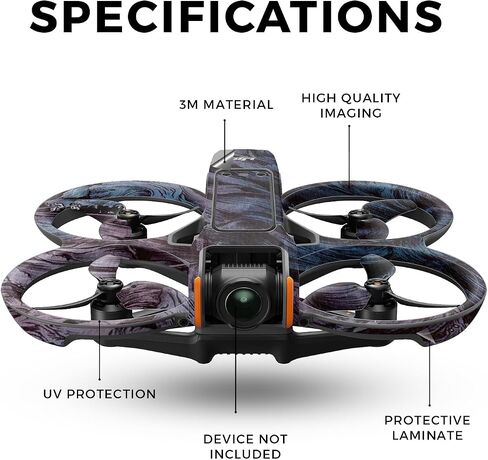 غلاف الطائرة بدون طيار متوافق مع DJI Avata 2 (2024) - Angry Ripple - غطاء لاصق واقٍ من الفينيل الفاخر 3M - سهل الاستخدام | صُنع في الولايات المتحدة الأمريكية بواسطة MightySkins in Kuwait