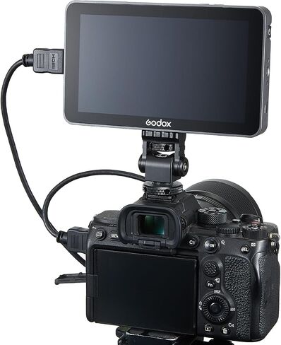 شاشة Godox GM6s Pro Kit2 تعمل باللمس 5.5 بوصة، شاشة لمس ميدانية للكاميرا 2000nit HD 1920x1080 IPS، سلسلة ألوان Rec.709، دعم LUT ثلاثي الأبعاد، مدخل/خارج HDMI 4K مع شاشة كاميرا منخفضة استهلاك الطاقة 10 وات in Saudi Arabia