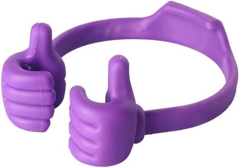 1pc Polychrome Universal Creative Phone Stand, Thumb Holder，Lazy Stand（Purple） in Saudi Arabia