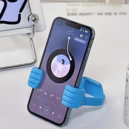 1pc Polychrome Universal Creative Phone Stand, Thumb Holder，Lazy Stand（Purple） in Saudi Arabia