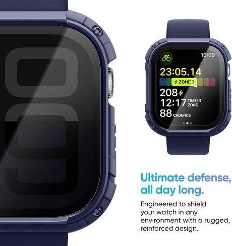 عبوتان من غطاء ساعة Apple، حافظة مدرعة متينة متوافقة مع iWatch SE/6/5/4 مقاس 44 ملم مع واقي شاشة مدمج من الزجاج المقوى الحساس للمس in Kuwait