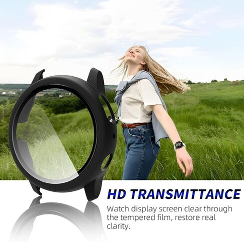 عبوة من 3 قطع لحافظة حماية شاشة Samsung Galaxy Watch Active 2 مقاس 44 مم [تغطية كاملة]، ممتص للصدمات من البولي كربونات الصلب ملحقات حماية شاملة لطبقة الزجاج المقسى المدمجة النشطة 2 in Saudi Arabia