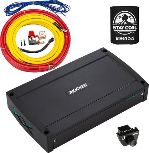 KICKER Amp and Wiring Kit Package of 2 Items 900W 5-Channel KXMA Series Marine Amplifier with 4AWG Power Wiring Kit - Boat Kit - 48KXMA900.5 Amplifier & 47KMPK4 Wiring Kit in Saudi Arabia