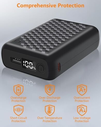 12V 18400mAh Heated Jacket Battery Pack Rechargeable Power Bank for Heating Coat UL Certified in Saudi Arabia