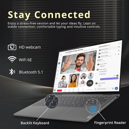 لاب توب لينوفو يوجا 7i مقاس 14 بوصة بشاشة لمس 2K 2 في 1، انتل الترا 5 125U، ذاكرة وصول عشوائي 16 جيجا، تخزين 1.16 تيرابايت (1 تيرابايت SSD + مجموعة قاعدة تركيب 160 جيجا)، لوحة مفاتيح بإضاءة خلفية، واي فاي 6E، قارئ بصمات الأصابع، ويندوز 11، رمادي in Kuwait
