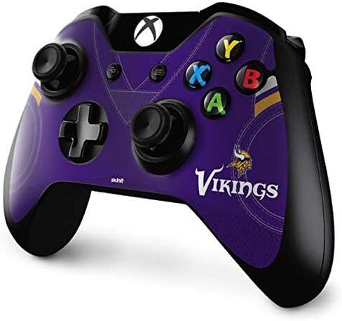 Skinit Decal Gaming Skin Compatible with Xbox One Controller - Officially Licensed NFL Minnesota Vikings Team Jersey Design in Saudi Arabia