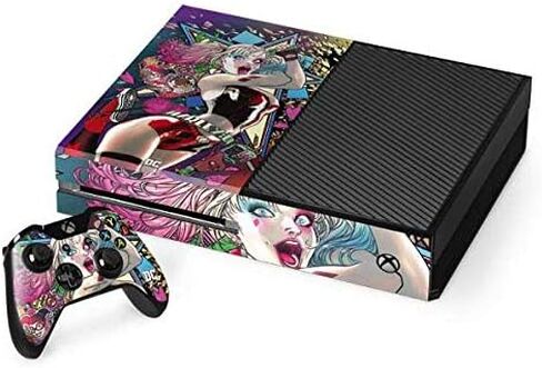Skinit Decal Gaming Skin Compatible with Xbox One Console and Controller Bundle - Officially Licensed Warner Bros Colorful Harley Quinn Design in Saudi Arabia