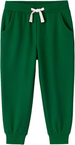 Hileelang Toddler Girls's Blants 3 عبوات سحب على القطن الفرنسي Terry Solid Conflech Pocket in Saudi Arabia