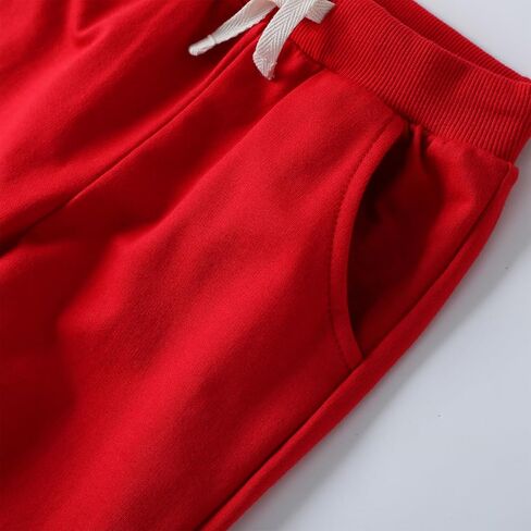 Hileelang Toddler Girls's Blants 3 عبوات سحب على القطن الفرنسي Terry Solid Conflech Pocket in Saudi Arabia
