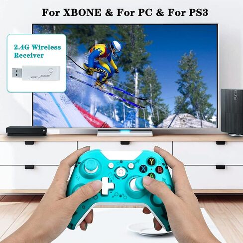 HanSY Wireless Controller for Xbox One, Series X/S, PS3, PC; 2.4GHz Wireless, No Headphone Jack in Saudi Arabia