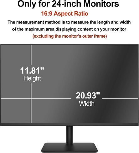 【20 Pack】 24 Inch Privacy Screen Filter for 16:9 Widescreen Monitor - Anti Glare Blue Light Blocking, Eye Protection Anti-Scratch Removable Protector in Saudi Arabia