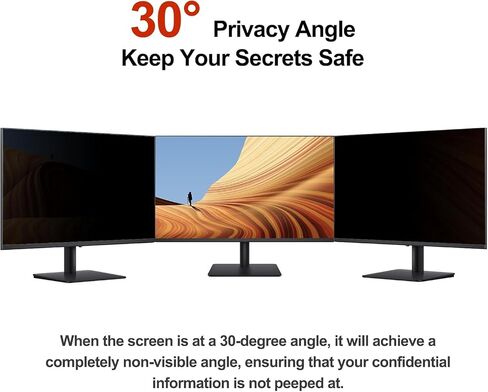 【20 Pack】 24 Inch Privacy Screen Filter for 16:9 Widescreen Monitor - Anti Glare Blue Light Blocking, Eye Protection Anti-Scratch Removable Protector in Saudi Arabia