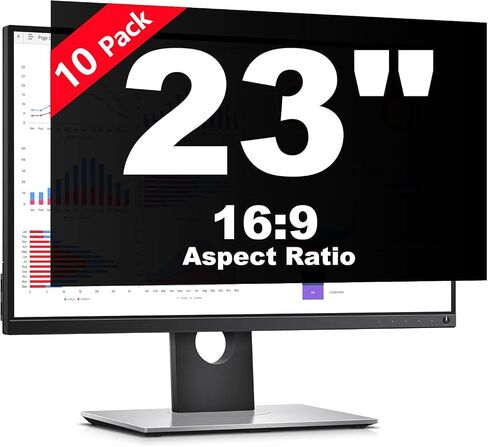 【20 Pack】 24 Inch Privacy Screen Filter for 16:9 Widescreen Monitor - Anti Glare Blue Light Blocking, Eye Protection Anti-Scratch Removable Protector in Saudi Arabia
