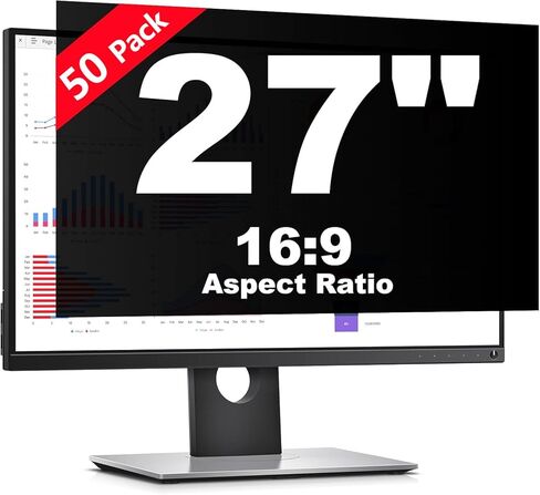 【20 Pack】 24 Inch Privacy Screen Filter for 16:9 Widescreen Monitor - Anti Glare Blue Light Blocking, Eye Protection Anti-Scratch Removable Protector in Saudi Arabia