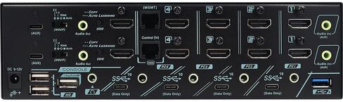 Rextron HDMI 2.1 KVM Switch for 4 Computers 2 Monitors, 8K@60Hz, HDCP 2.2, EDID Emulator, USB 3.2 10Gbps, Audio Embed & Extract, Serial Control, Hotkey Switching, Keypad in, Plug & Play, MKAG-8KT3124 in Saudi Arabia