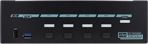 Rextron HDMI 2.1 KVM Switch for 4 Computers 2 Monitors, 8K@60Hz, HDCP 2.2, EDID Emulator, USB 3.2 10Gbps, Audio Embed & Extract, Serial Control, Hotkey Switching, Keypad in, Plug & Play, MKAG-8KT3124 in Saudi Arabia
