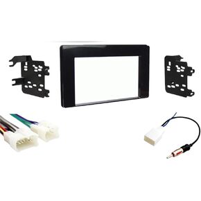 Harmony Audio HA-701761 Compatible Toyota Corolla 2017-2019 Double DIN Stereo Harness Radio Install Dash Kit, Black, Minimalist Style in Saudi Arabia