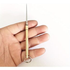3Pcs Portable Multifunctional Toothpick Bottle Titanium Outdoor Fruit Fork Camping Tool Toothpick Rack in Kuwait