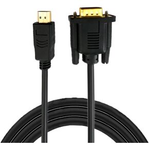 Replacement HDMI to VGA Cable, HDMI Male to VGA Male Active Video Converter Cable, Gold Plated Adapter 1080P (6 FT) in Kuwait