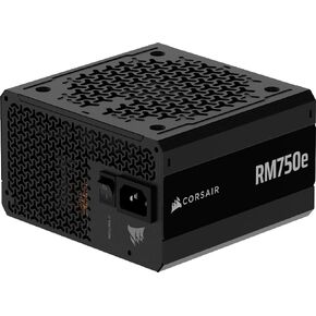 CORSAIR RM750e ATX 3.1 PCIe 5.1 مصدر طاقة معياري كامل 750 واط - كابل 12V-2x6 متضمن، كفاءة Cybenetics الذهبية، مكثفات مصنفة 105 درجة مئوية، وضع الاستعداد الحديث - أسود (متجدد) in Kuwait