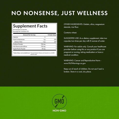 Swanson Tri-Fiber Complex - Digestive Health Supplement Made with Psyllium, Oat Bran, & Apple Pectin - (100 Capsules) in Saudi Arabia