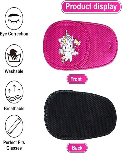 Eye Patches for Kids Girls Boys,6 Pcs Styles Eye Patch for Glasses Kids Reusable Eye Patch for Treating Lazy Eye Amblyopia Strabismus (Left Eye, Blue Transportation) in Kuwait