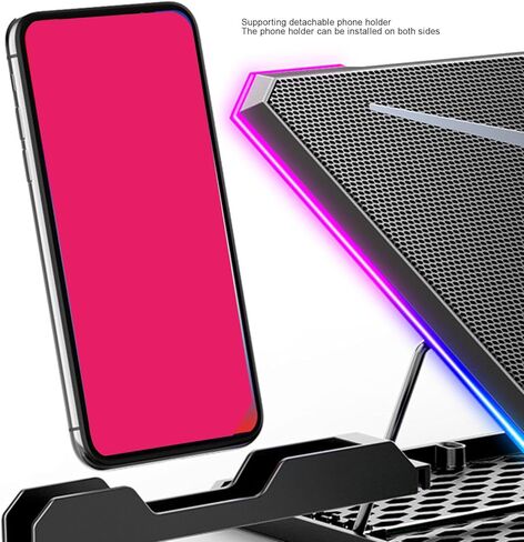 Sanpyl Laptop Cooling Pad, Laptop Cooler with 10 Turbo Fans for 12-19 in Laptops, 5 Adjustable Fan Speeds, RGB Lighting Laptop Cooling Stand, Support up to 60 Pounds (13 Fans) in Saudi Arabia