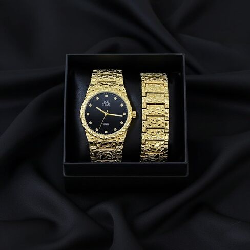 Techno Pave Men's 45mm Design Design Watch & Set Set ، Diamond Ascent Dial in Kuwait