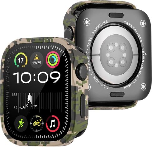 حافظة ساعة معدنية فاخرة رفيعة للغاية، واقي شاشة لساعة Apple Watch Ultra 2/3، زجاج مقسى مدمج مع غطاء خلفي، حافظة متينة 3 في 1 للحماية الكاملة من سبائك AL in Kuwait
