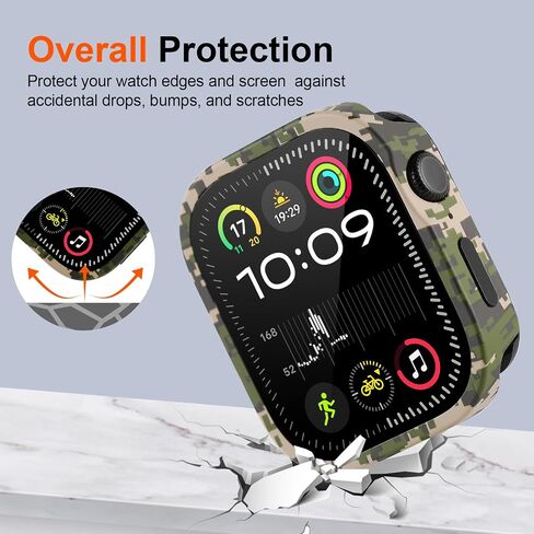 حافظة ساعة معدنية فاخرة رفيعة للغاية، واقي شاشة لساعة Apple Watch Ultra 2/3، زجاج مقسى مدمج مع غطاء خلفي، حافظة متينة 3 في 1 للحماية الكاملة من سبائك AL in Kuwait