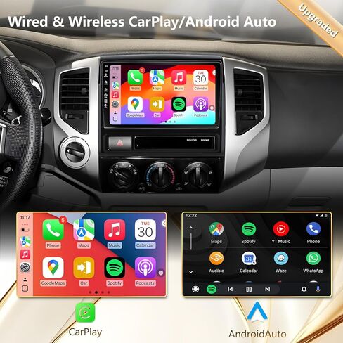 ستيريو راديو السيارة لسيارة Toyota Tacoma 2005-2015، Android 13/شاشة لمس IPS/Carplay لاسلكي/Android Auto/Bluetooth/GPS Navigation/WiFi/5G/HD كاميرا احتياطية/SWC/FM (2+64) in Kuwait
