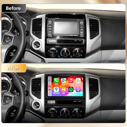 ستيريو راديو السيارة لسيارة Toyota Tacoma 2005-2015، Android 13/شاشة لمس IPS/Carplay لاسلكي/Android Auto/Bluetooth/GPS Navigation/WiFi/5G/HD كاميرا احتياطية/SWC/FM (2+64) in Kuwait