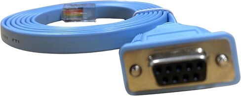 مجموعة الكابلات التسلسلية Reach PoE5 DB9 لاتصال اختبار Reach PoE - كابل RS232 باللون الأزرق الفاتح بطول 6 أقدام، وRollover Pinout RJ45 إلى DB9 in Saudi Arabia