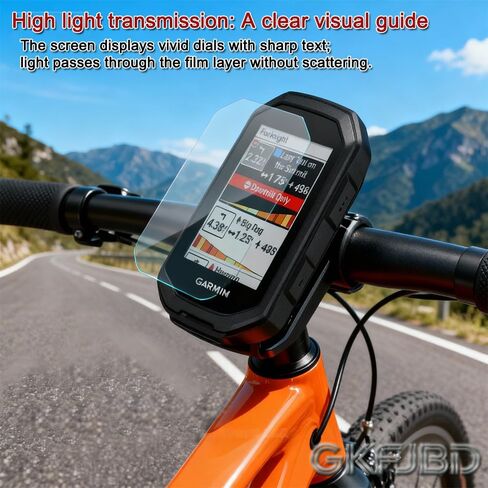 متوافق مع واقي شاشة Garmin Edge 840/Solar & Edge 540 GPS، مجموعة حافظة، طبقة حماية من الزجاج المقوى عالي الدقة مضاد للخدش وغطاء إطار ناعم من السيليكون (عبوة من 3+1) in Kuwait