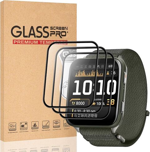 واقي شاشة Liuyuxi مكون من 3 قطع متوافق مع Garmin Venu X1، مادة PMMA، حافة منحنية ثلاثية الأبعاد تغطية كاملة لفيلم الساعة الذكية، مضاد للخدش، مضاد لبصمات الأصابع وحساسية عالية. in Saudi Arabia