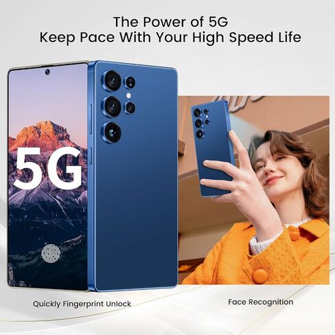 I25 Ultra Flagship Killer Smartphone - Snapdragon 8 Gen 3, 16GB+512GB, Massive 6.99" FHD+ Display, 108MP+68MP Pro Cam, 7000mAh 2-Day Battery, Android 14, Includes Stylus Pen (Blue) in Saudi Arabia
