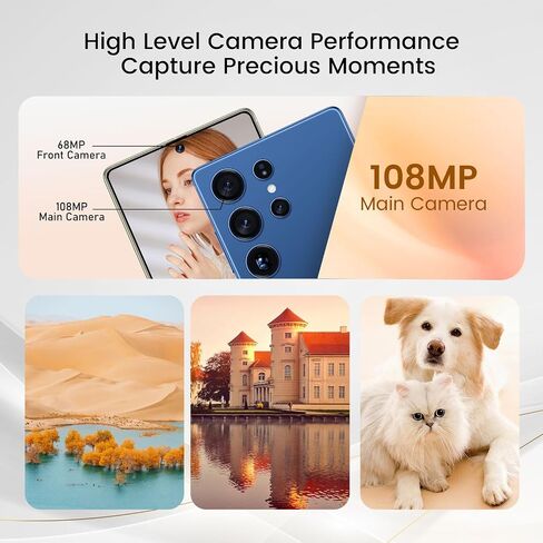 I25 Ultra Flagship Killer Smartphone - Snapdragon 8 Gen 3, 16GB+512GB, Massive 6.99" FHD+ Display, 108MP+68MP Pro Cam, 7000mAh 2-Day Battery, Android 14, Includes Stylus Pen (Blue) in Saudi Arabia