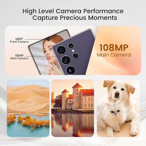 I25 Ultra Flagship Killer Smartphone - Snapdragon 8 Gen 3, 16GB+512GB, Massive 6.99" FHD+ Display, 108MP+68MP Pro Cam, 7000mAh 2-Day Battery, Android 14, Includes Stylus Pen (Blue) in Saudi Arabia