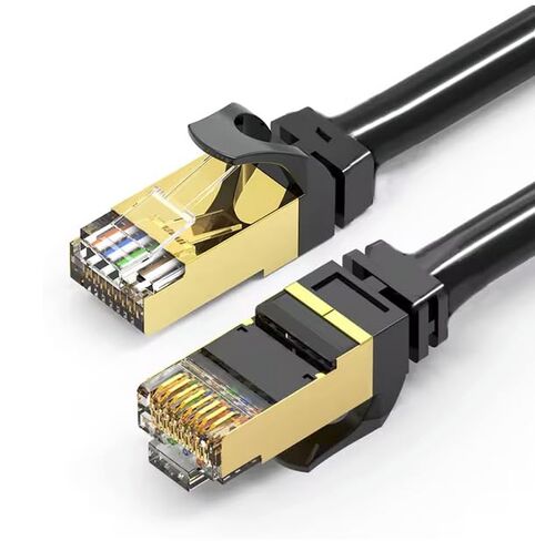 كابل إيثرنت CAT7 16FT، كابل شبكة 10 جيجابت في الثانية، RJ45 مطلي بالذهب 16FT، حماية ثلاثية، متوافق مع جهاز التوجيه والكمبيوتر والكمبيوتر المحمول in Kuwait