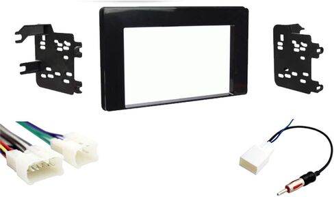 Harmony Audio HA-701761 Compatible Toyota Corolla 2017-2019 Double DIN Stereo Harness Radio Install Dash Kit, Black, Minimalist Style in Saudi Arabia