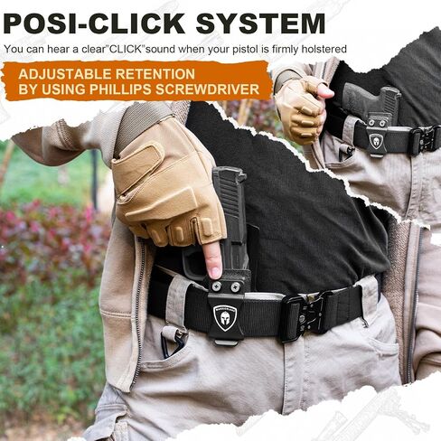 WARRIORLAND IWB Kydex Holster w/Optics Cut, Compatible with Walther PPS M2 9mm/.40 Pistol, Inside Waistband Appendix Carry, Adj. Retention & Cant, with Claw/Right- / Left-Hand Optional in Saudi Arabia