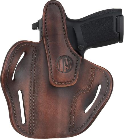 1791 GUNLEATHER Sig P320 Thumb Break Holster - حافظة مسدس جلدية OWB لليد اليمنى - تناسب Sig Sauer P220، P227، P320 و Ruger Security-9 in Kuwait