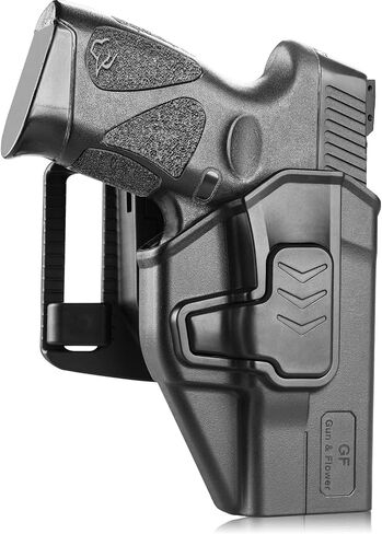 Gun & Flower Tool-Free 360° Adjustment OWB Holster, Optic/RDS Compatible for Taurus G2C G3C, Glock 19 19X 23 32 45, M&P Shield 9MM/380 EZ, Quick Release, Level 2 Retention, Belt Loop in Kuwait